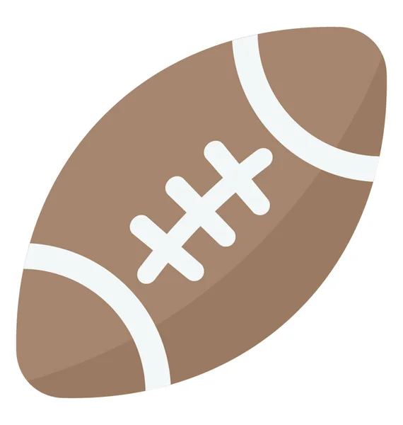 Une Balle Rugby Couleur Marron — Image vectorielle