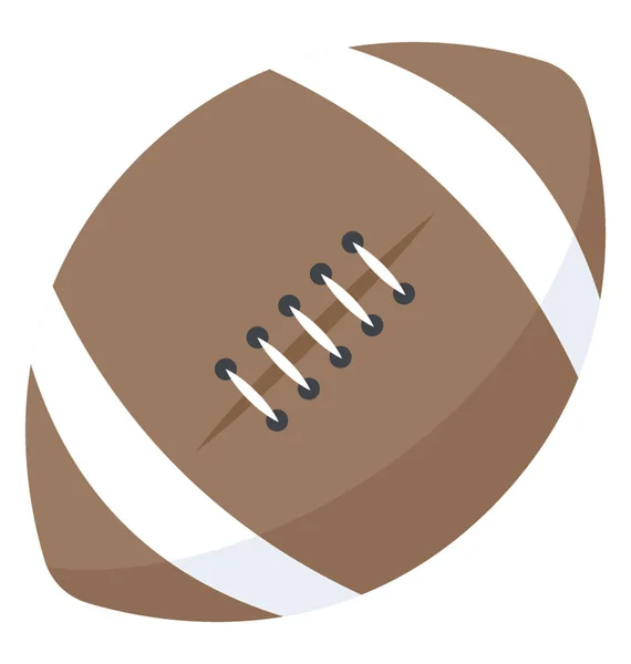 Brown Color Rugby Ball — Stock Vector