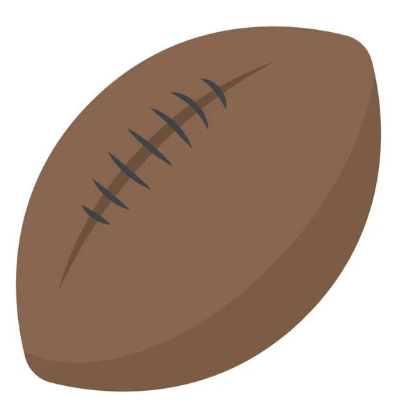 Una Pelota Rugby Color Marrón — Vector de stock