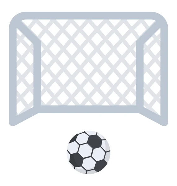 Soccer Net Football Shows Football Game — Stock Vector
