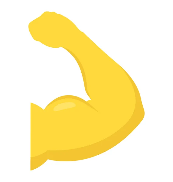 Muskulösa Starka Biceps Platt Ikon Design — Stock vektor