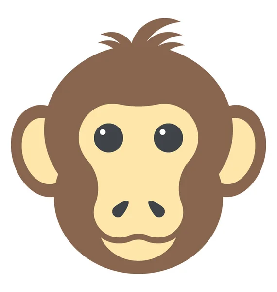 Chimpanzee Head Cartoon Animal — Stock Vector