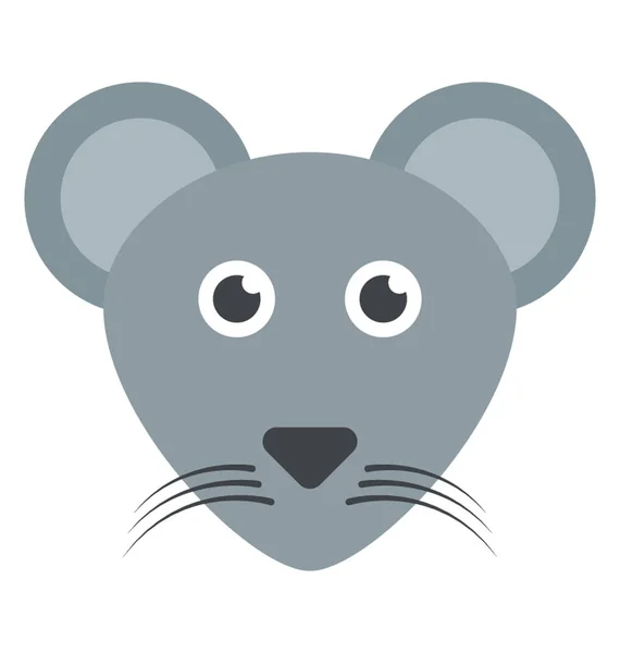 Zwierząt Chińskiego Zodiaku Zwierząt Głowa Kreskówka Szczur — Wektor stockowy
