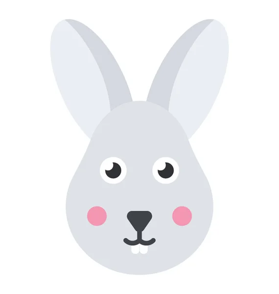かわいいうさぎウサギの頭 — ストックベクタ