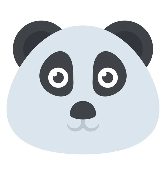 Rajzfilm Állat Aranyos Panda Medve Arc — Stock Vector
