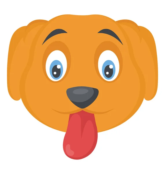 Cute Puppy Sticking His Tongue Out — Stock Vector