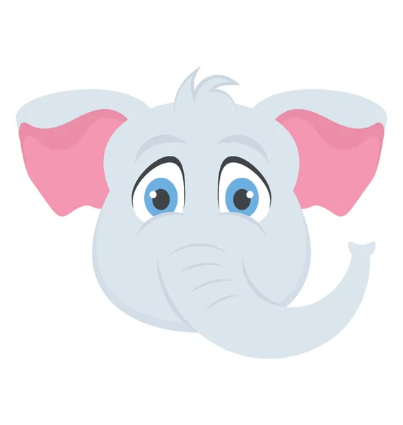 Симпатичный Талисман Маленького Слона — стоковый вектор