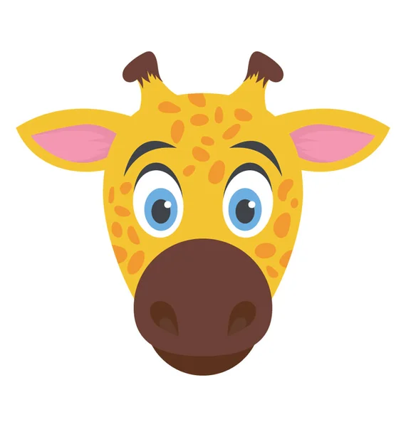 Обалденная Голова Жирафа Смешной Позе — стоковый вектор