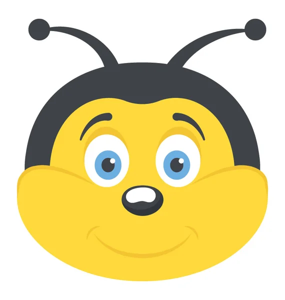 Счастливое Мультяшное Пчелиное Лицо — стоковый вектор