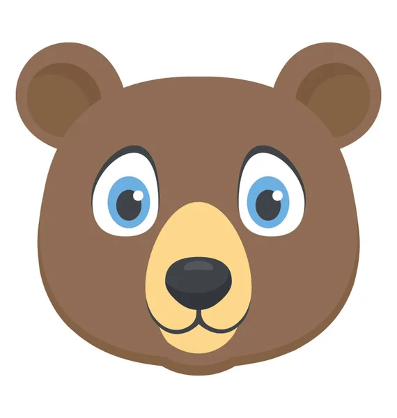 Карикатурное Животное Милое Медвежье Лицо Панды — стоковый вектор