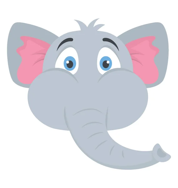 Симпатичный Талисман Маленького Слона — стоковый вектор