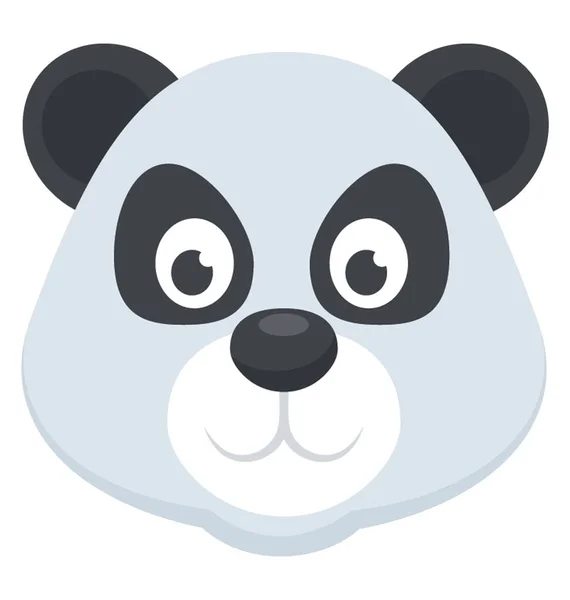 Panda Urso Retrato Bonito Com Nome Texto Sorriso Cabeça Dos Desenhos  Animados Forma Redonda Rosto Animal, Ilustrações De Ícone Vetorial Isolado  No Fundo Branco. Plano Simples Para Cartaz De Crianças, Aplicativo Móvel