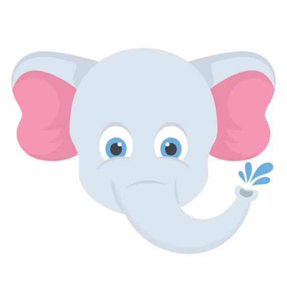 Милый Смешной Слон Играющий Водой — стоковый вектор