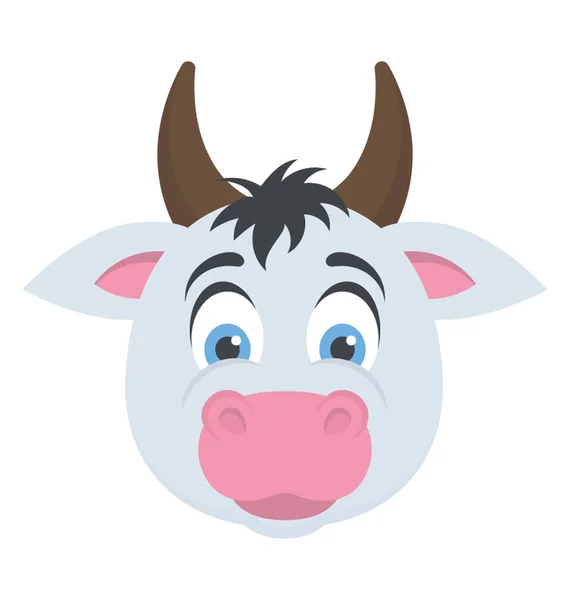 可爱的家畜水牛 — 图库矢量图片