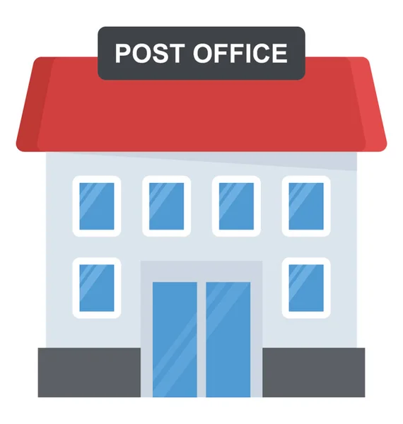 Een Depot Gebouw Een Postkantoor — Stockvector