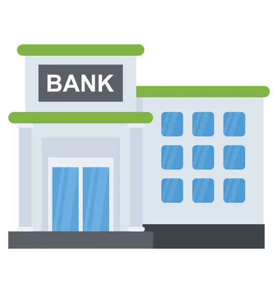 Architectonische Ontwerp Van Een Financiële Gebouw Overeenkomt Met Bank — Stockvector
