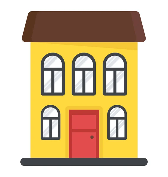 家庭住宅平面图标设计 — 图库矢量图片
