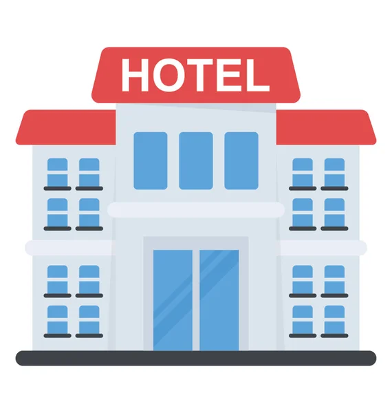 Country Hotel Local Building Lodging — Stock Vector