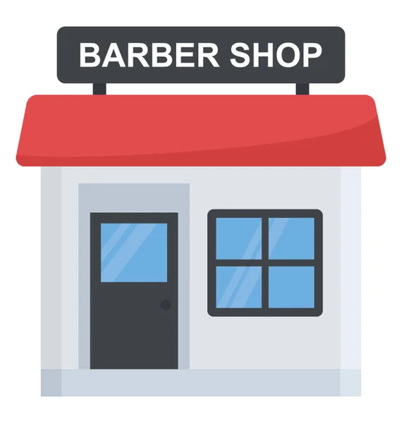 Flat Icon Design Icon Barber Shop — Stock Vector