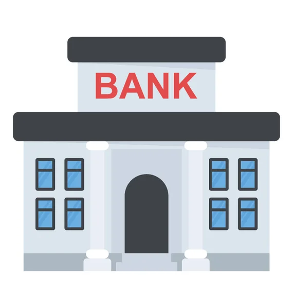Concepção Arquitectónica Edifício Financeiro Correspondente Banco — Vetor de Stock