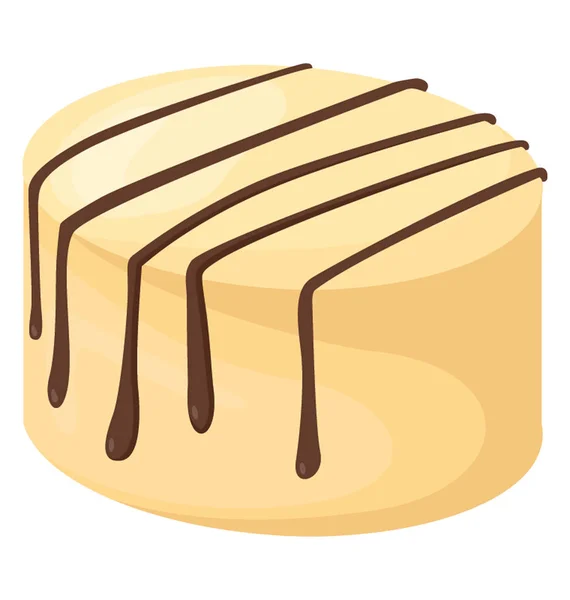 Alle Tijd Partij Favoriete Dessert Drippy Chocoladecake — Stockvector