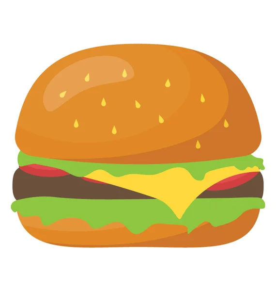 Fast Food Θεωρείται Junk Item Burger — Διανυσματικό Αρχείο