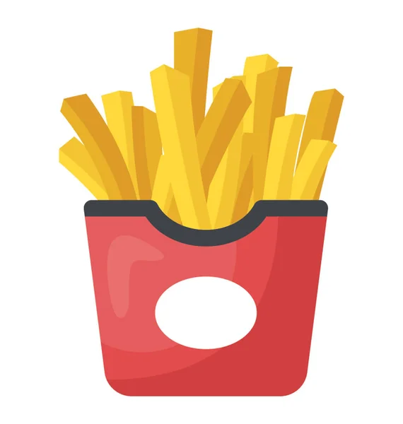 Envase Papas Fritas Frescas — Vector de stock