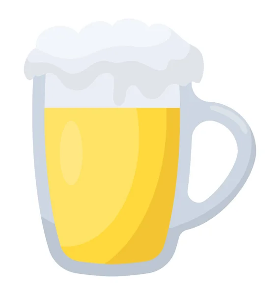 Grande Bicchiere Birra Brocca — Vettoriale Stock