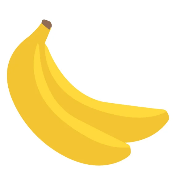 Pair Ripe Banana Fruit — Stock Vector