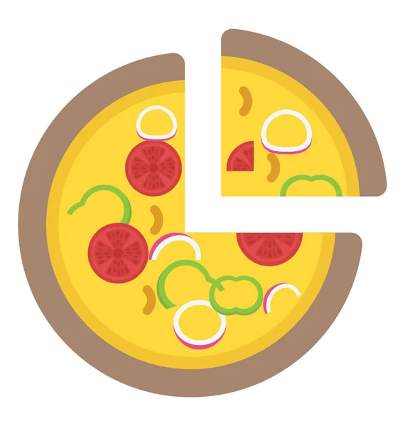 Malbouffe Italienne Garnie Légumes Saucisses Une Pizza — Image vectorielle