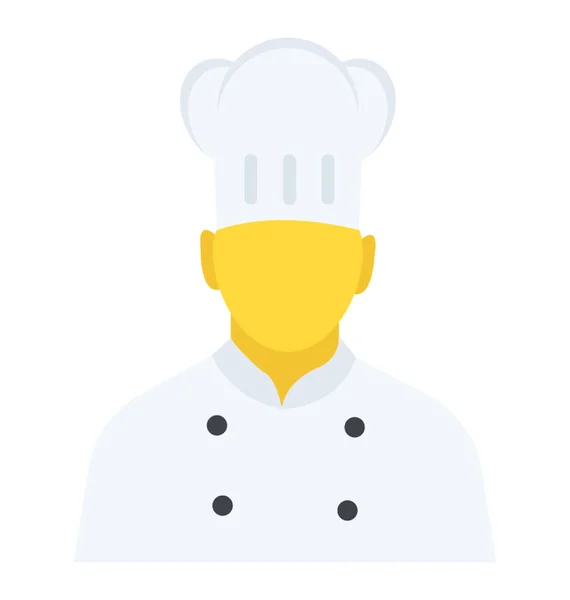 Cara Con Sombrero Símbolo Del Chef — Vector de stock