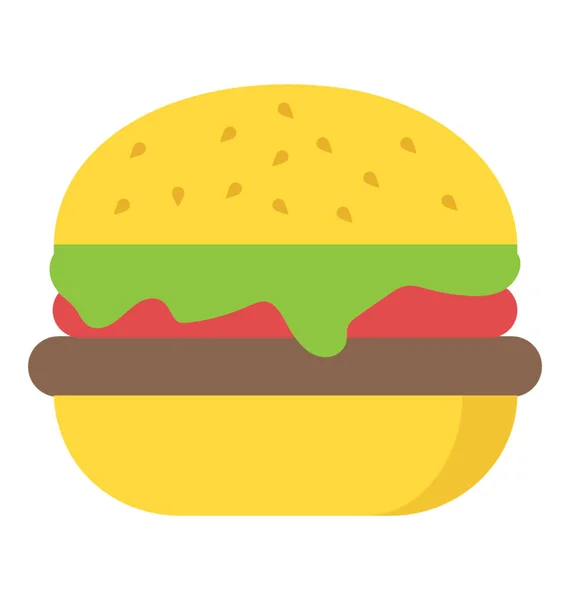 Fast Food Als Junk Artikel Burger — Stockvektor