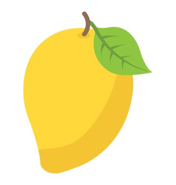 Yeşil yaprak ile lezzetli olgun mango 