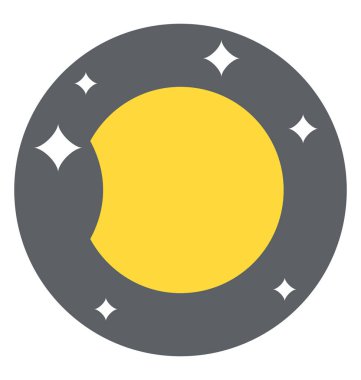 Gibbous zayıflayan daha küçük, başlangıç için gösterilen ayın