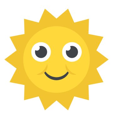 Çok güzel bir gülümseyen güneş, hoş geldiniz bahar kavramı