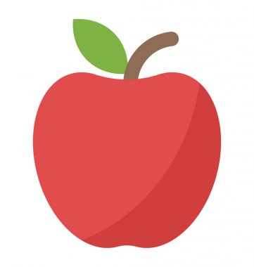 Taze sulu elma, organik gıda düz simgesi