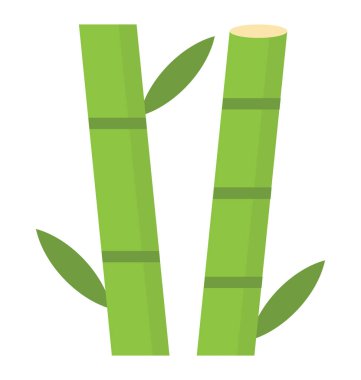 Egzotik gür yeşil bambu sürgünleri