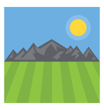 Kırsal manzara uzak alanları ve tepeler güzel manzaralı