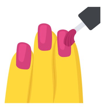 Kavram damat çivi boya aplikatör ile tırnak