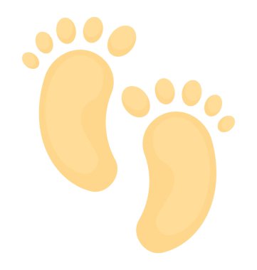 Ayak izleri simgeleyen insan ayak simgesi tasarım