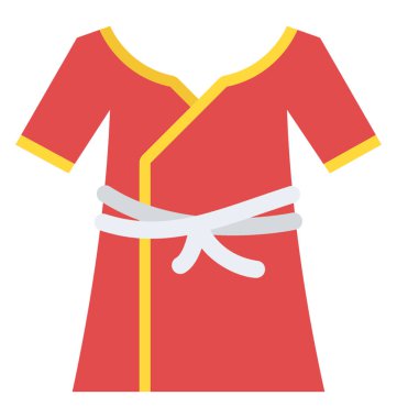 Bornoz düz simge sabahlık ve banyo elbisesi olarak