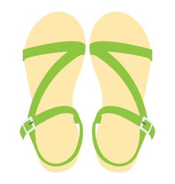 Bir çift sandalet düz simgesi tasarım