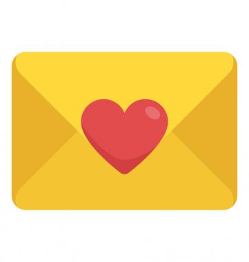 Kalp işareti gösteren aşk mektubu konsepti ile zarf 