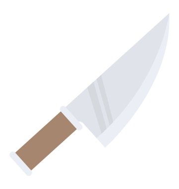 Bir kesici alet ve silah, bıçak düz simgesi