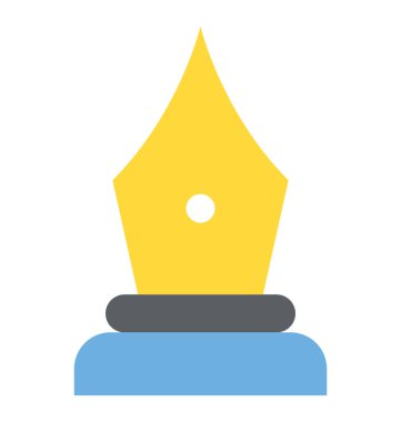 Düz simgesi tasarım için yazmak için kalem 