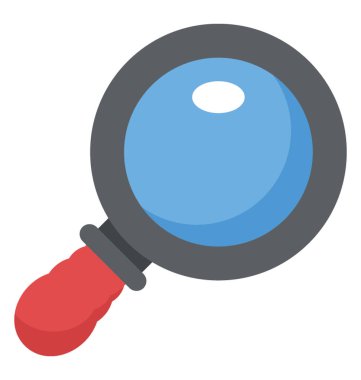 Büyüteç'i düz simgesi tasarım, arama aracı kavramı