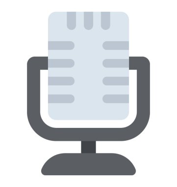 Mikrofon düz simgesi tasarım