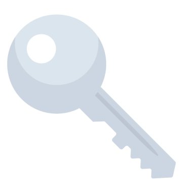 Düz tasarım simgesi anahtar güvenlik kavramları