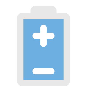 Batarya şarj edilmiş düz simge  