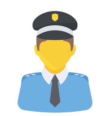 Bu polis memuru şapkalı bir altın rozet veya kalkan orta özellikleri